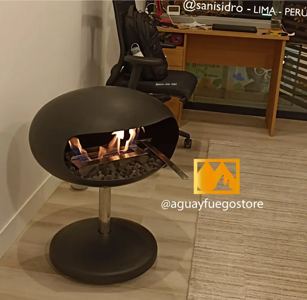 Chimenea Ecológica OVNI OVAL 60 cm. Portátil 